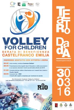 VOLLEY FOR CHILDREN: serata di solidarietà, sport e musica