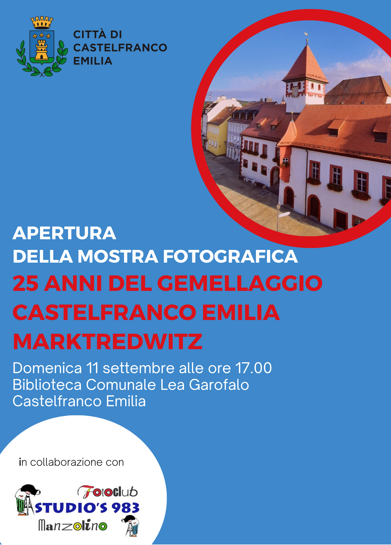 25° ANNIVERSARIO DEL GEMELLAGGIO CASTELFRANCO EMILIA - MARKTREDWITZ