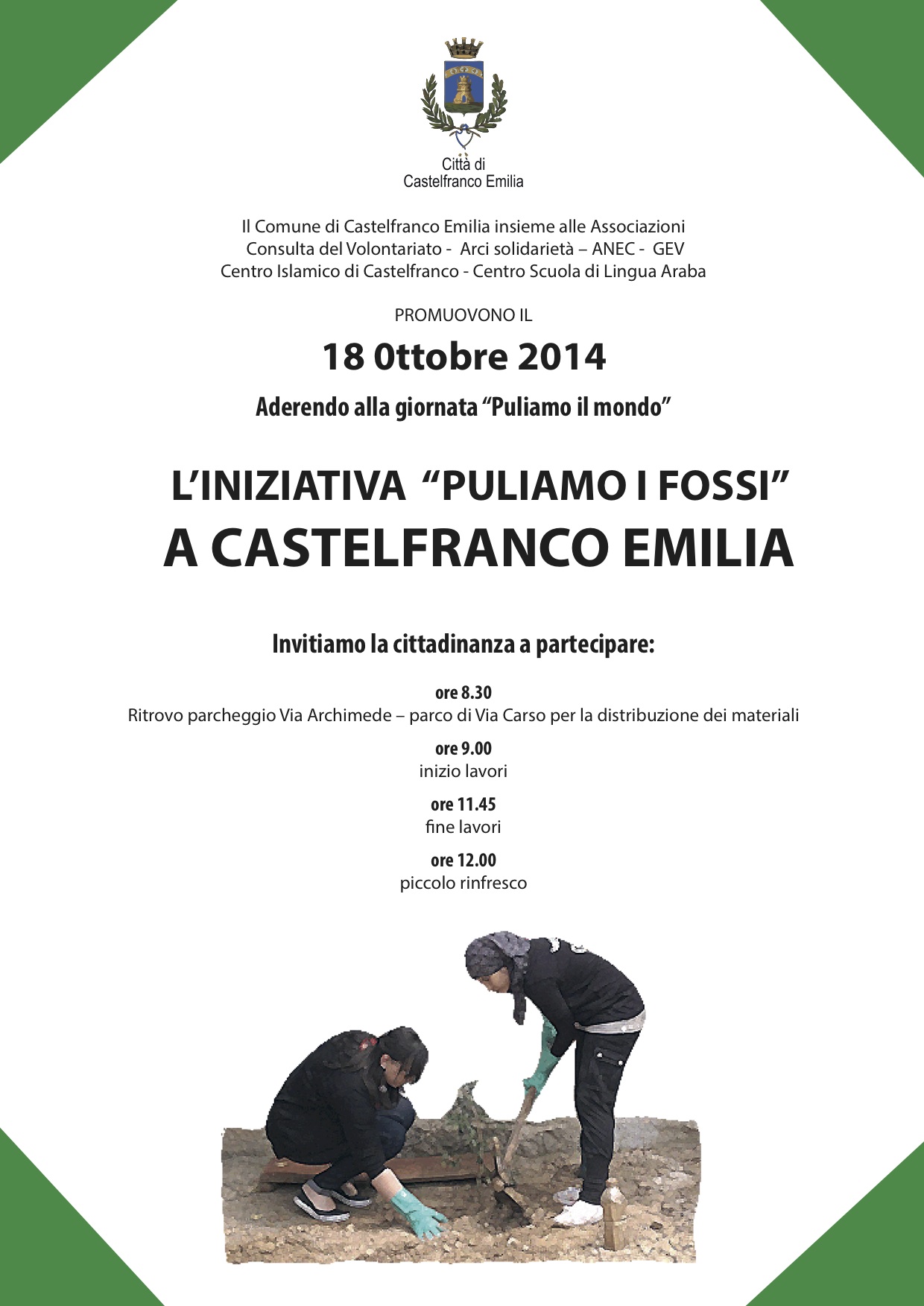 Sabato 18 ottobre iniziativa Puliamo i fossi a Castelfranco Emilia  foto 