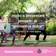 Avviso per progetti di ginnastica dolce a Villa Sorra - Luglio e Agosto 2021 foto 