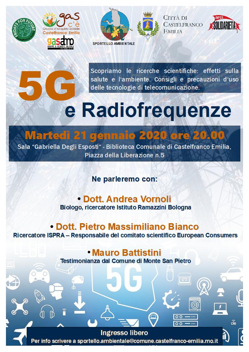 Serata informativa su 5G e radiofrequenze