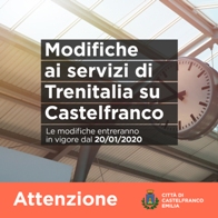 TRENITALIA Tper: modifiche al servizio per Castelfranco