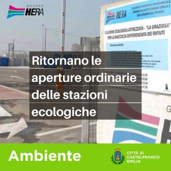Hera: aperture stazioni ecologiche 